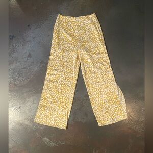 Lulu's Yellow and White Flare Pants